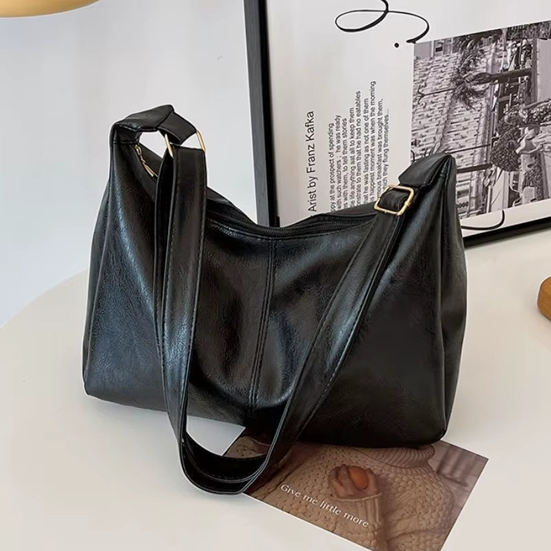 Elevate Your Style with Our Chic PU Leather Vintage Tote & Crossbody Bag for Women - Perfect for Commuting with Ample Storage!