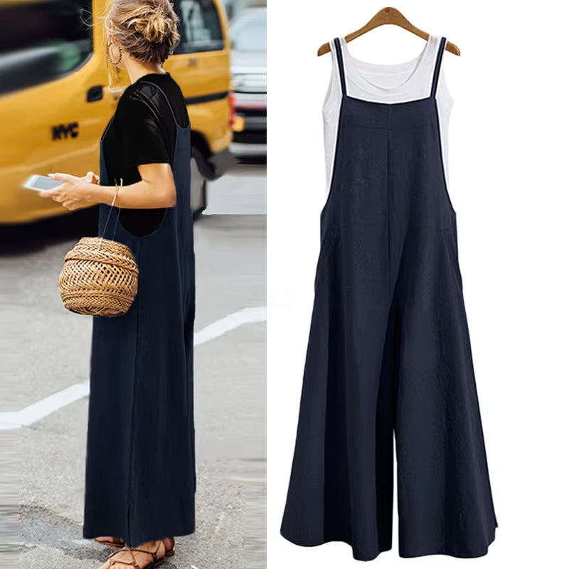 Elevate Your Summer Style with Our Women's Casual Wide Leg Jumpsuit - Perfect for Every Occasion!
