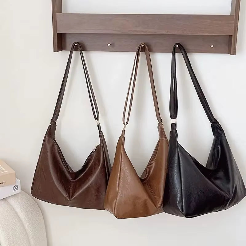 Elevate Your Style with Our Chic PU Leather Vintage Tote & Crossbody Bag for Women - Perfect for Commuting with Ample Storage!