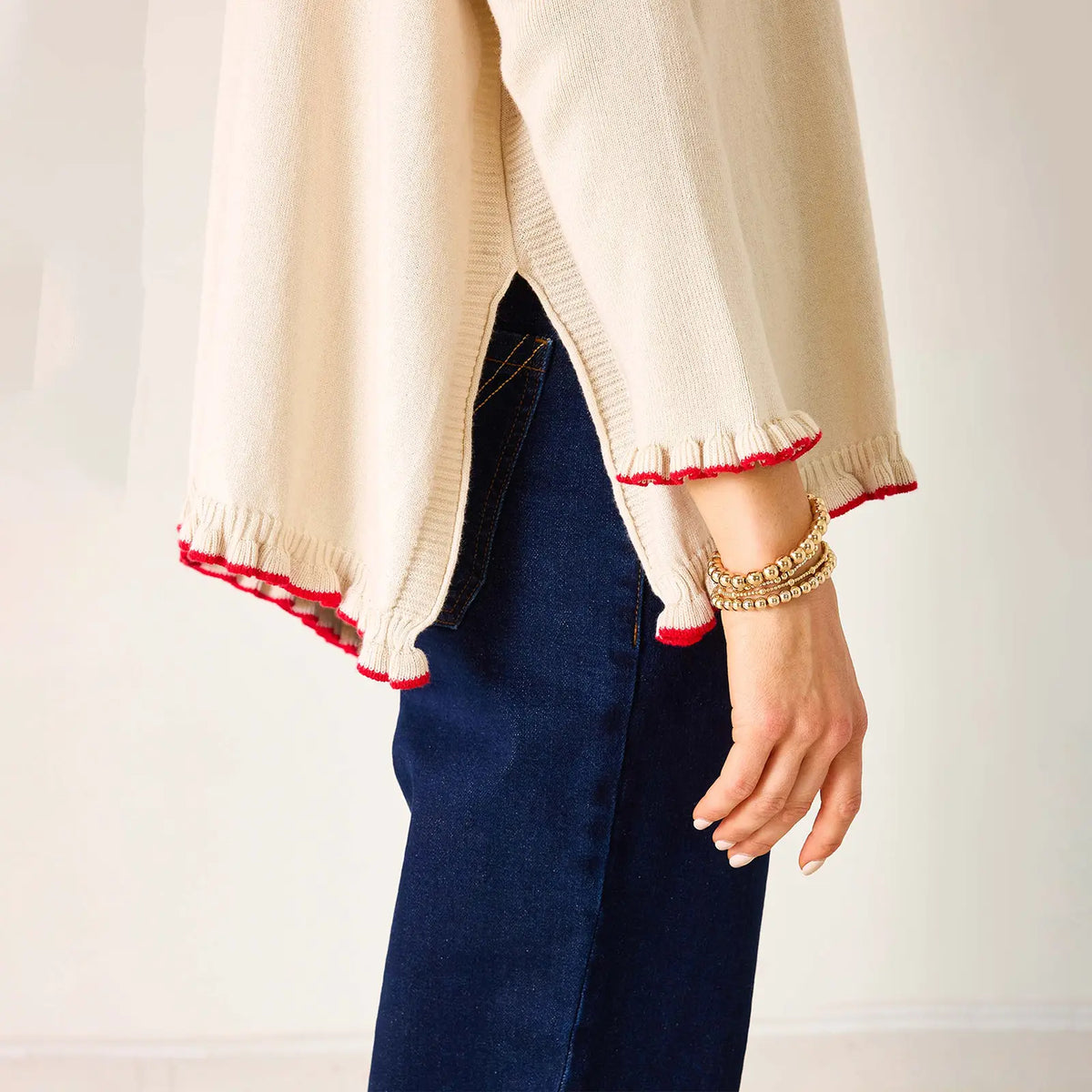 Elevate Your Autumn Wardrobe with the EVALESS Women's Soft Contrast Color Ruffle Hem Knit Top - Cozy and Chic Long Sleeve Pullover Sweater for Back to School