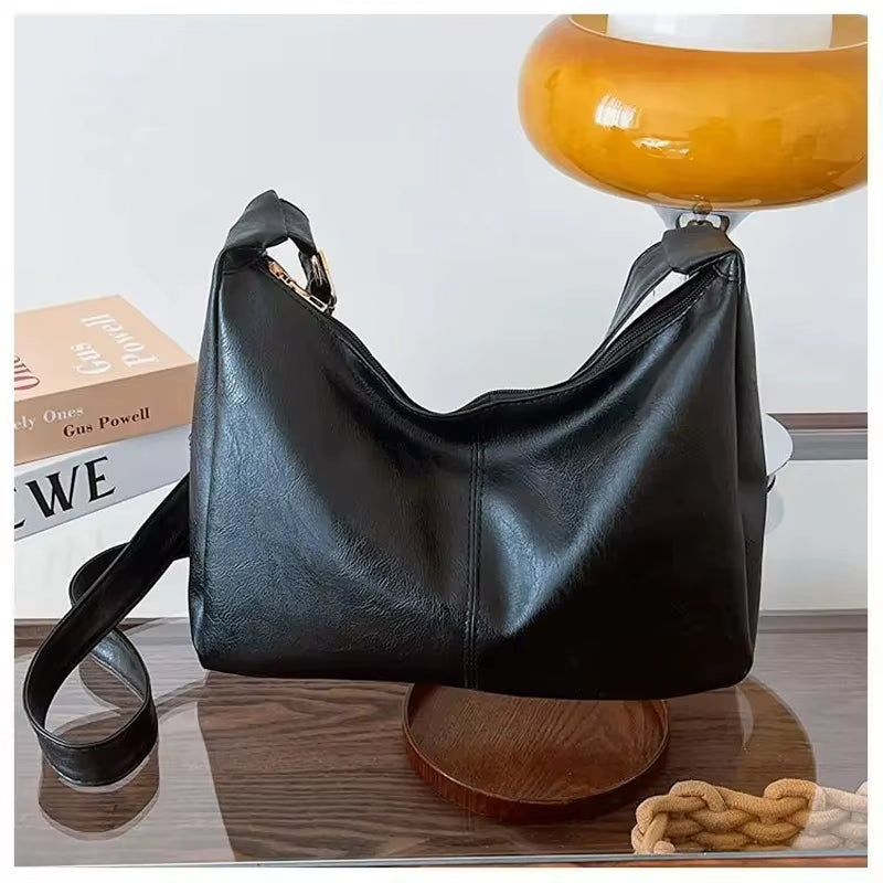 Elevate Your Style with Our Chic PU Leather Vintage Tote & Crossbody Bag for Women - Perfect for Commuting with Ample Storage!