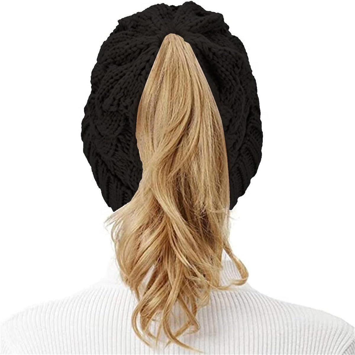 Bun-believable Beanie: Stay Warm and Stylish with Your Ponytail High!