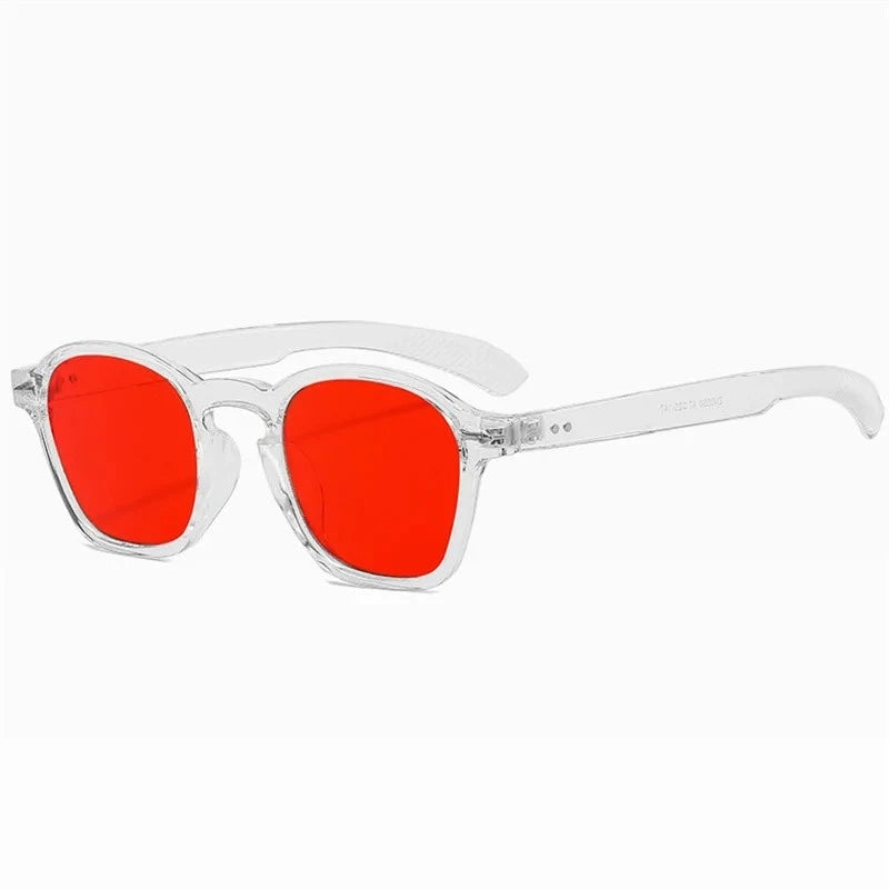 Fashion Square Sunglasses Women Luxury Yellow Red Sun Glasses Vintage Decor Rivets round Driver Men Shades Eyewear UV400 Ladies
