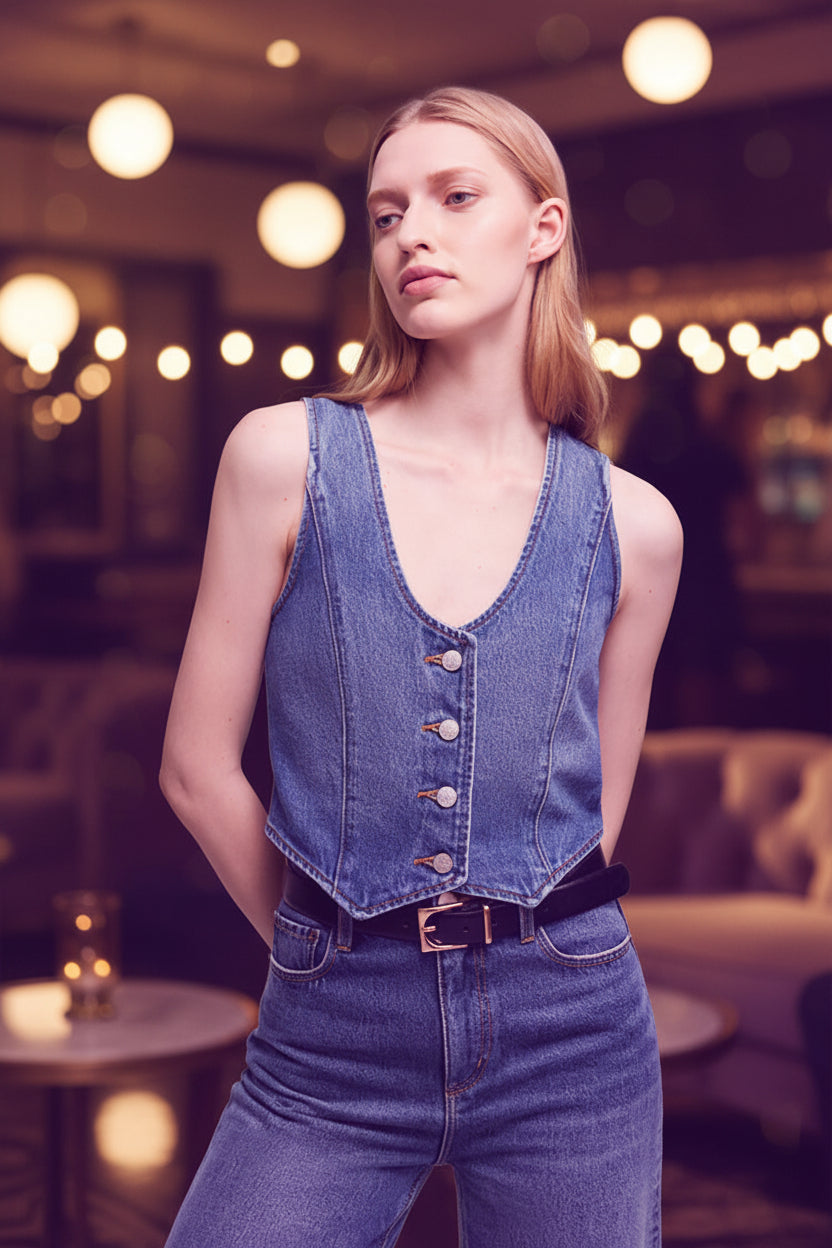 Blue Horizon Denim Vest