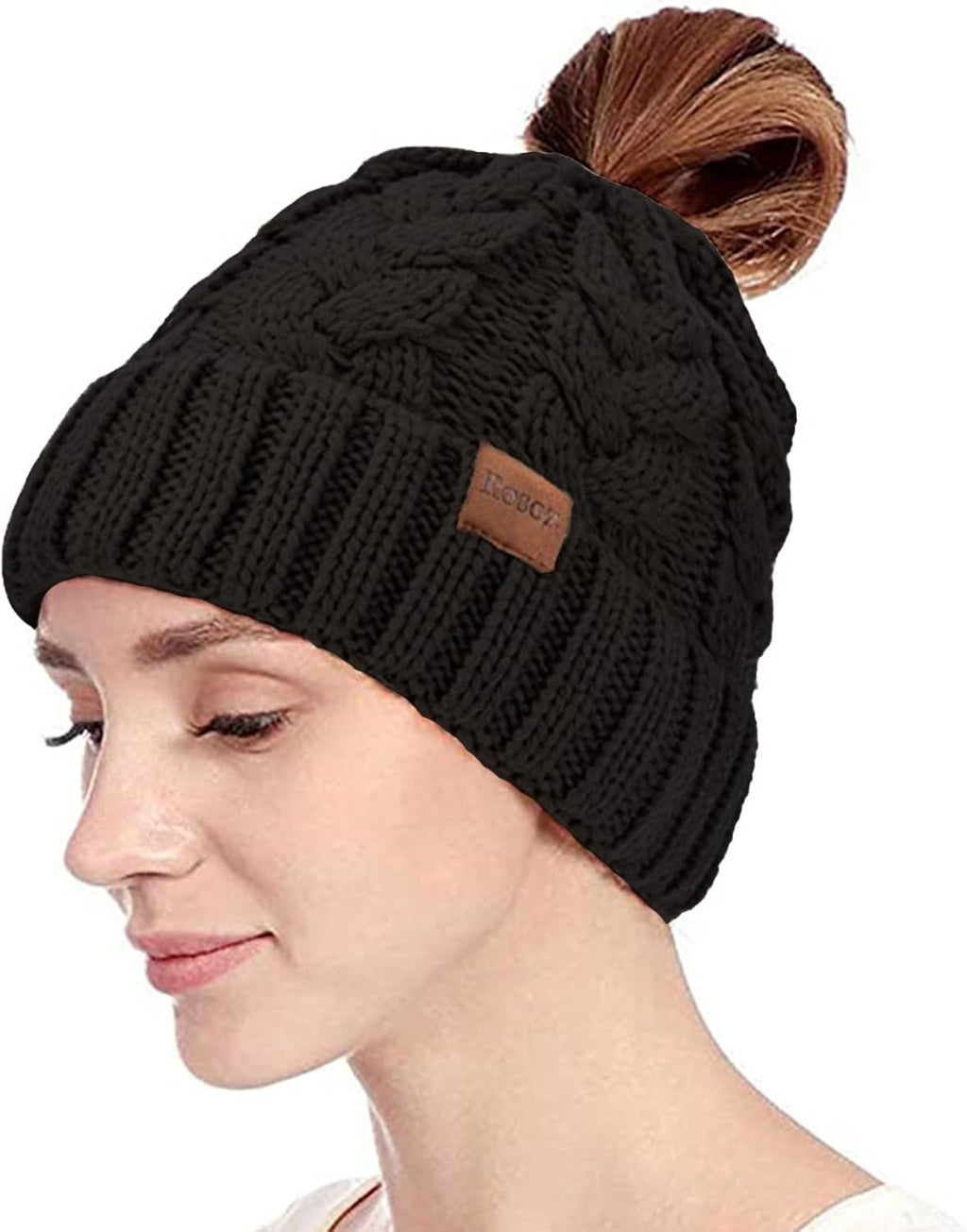 Bun-believable Beanie: Stay Warm and Stylish with Your Ponytail High!
