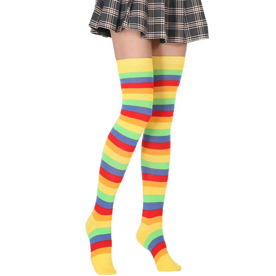 Knee-High Rainbow Party Socks - Dance, Celebrate, and Shine in Style!