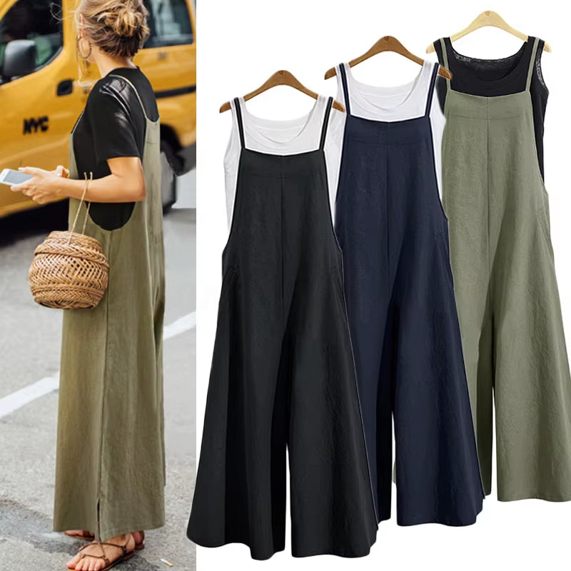 Elevate Your Summer Style with Our Women's Casual Wide Leg Jumpsuit - Perfect for Every Occasion!