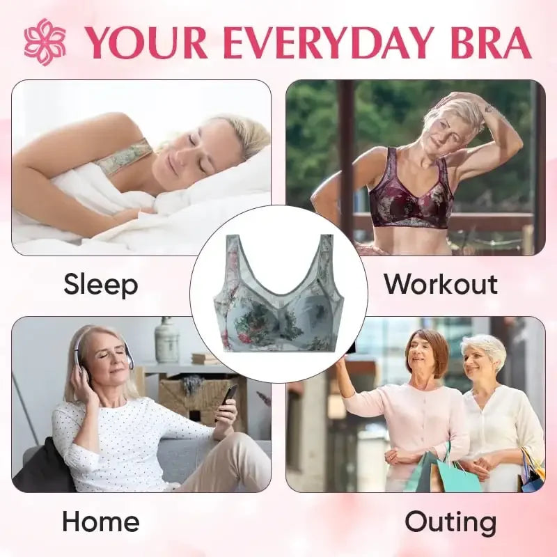 Ultimate Comfort Meets Chic Style: The Seamless Lace Bra for Everyday Elegance in Sizes L-6XL!