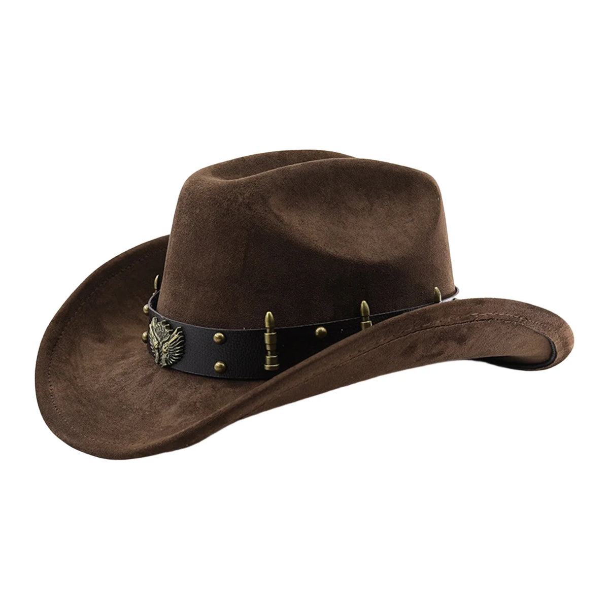 Felt Cowgirl Hat with Belt Stylish Western Hat Casual Jazz Caps for Outdoor Party Club