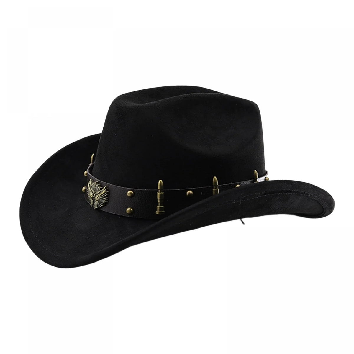 Felt Cowgirl Hat with Belt Stylish Western Hat Casual Jazz Caps for Outdoor Party Club