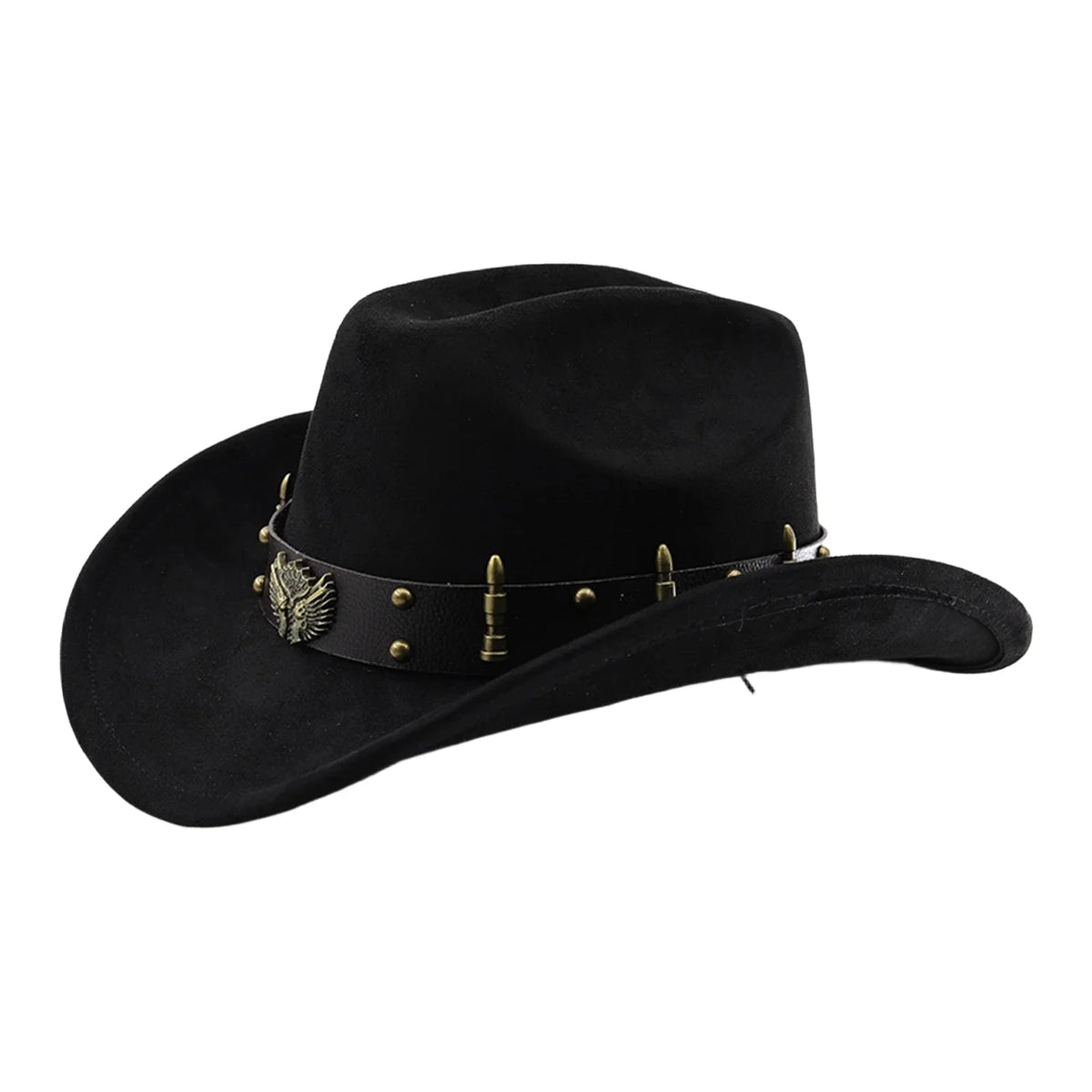 Felt Cowgirl Hat with Belt Stylish Western Hat Casual Jazz Caps for Outdoor Party Club
