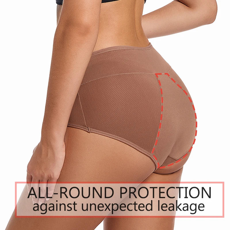 Menstrual Panties for Women Comfortable Physiological Underwear Absorbency Leak Proof Briefs Cotton Lingerie Period Underpants