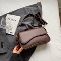 Chic Vintage Red Lychee Pattern PU Leather Crossbody Bag for Women - Stylish Flap Shoulder Satchel Handbag