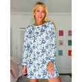 Experience Unmatched Elegance and Comfort with the Jordann Jammies Blue Blossom Nightshirt
