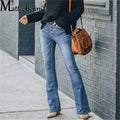 Elevate Your Style with Our 2023 Women's High Waist Flare Jeans – Vintage-Inspired Button Fly Denim for Effortless Casual Chic
