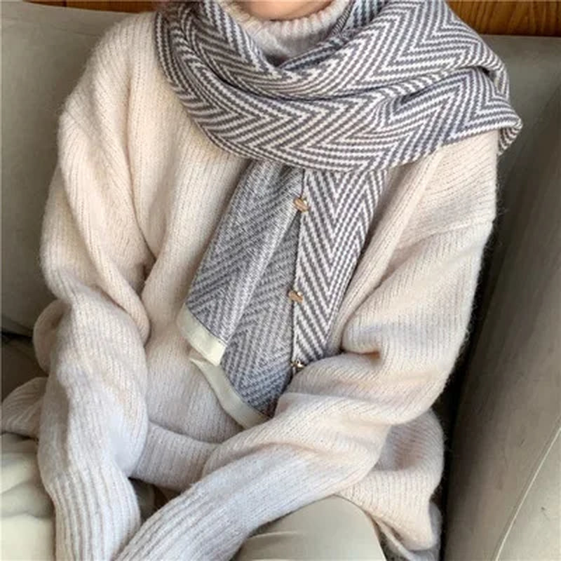 Elevate Your Winter Wardrobe with Our Luxurious Cashmere Knitting Scarf for Women - The Ultimate Versatile Pashmina Shawl and Hijab