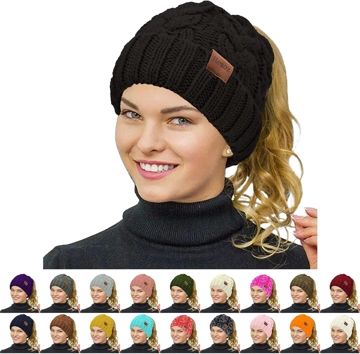 Bun-believable Beanie: Stay Warm and Stylish with Your Ponytail High!