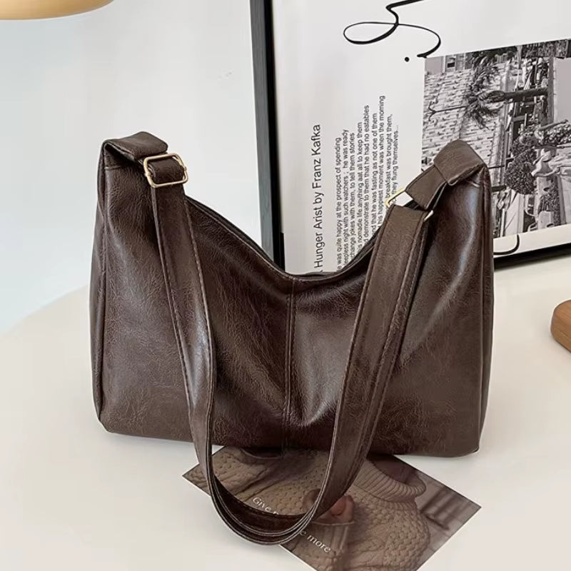 Elevate Your Style with Our Chic PU Leather Vintage Tote & Crossbody Bag for Women - Perfect for Commuting with Ample Storage!